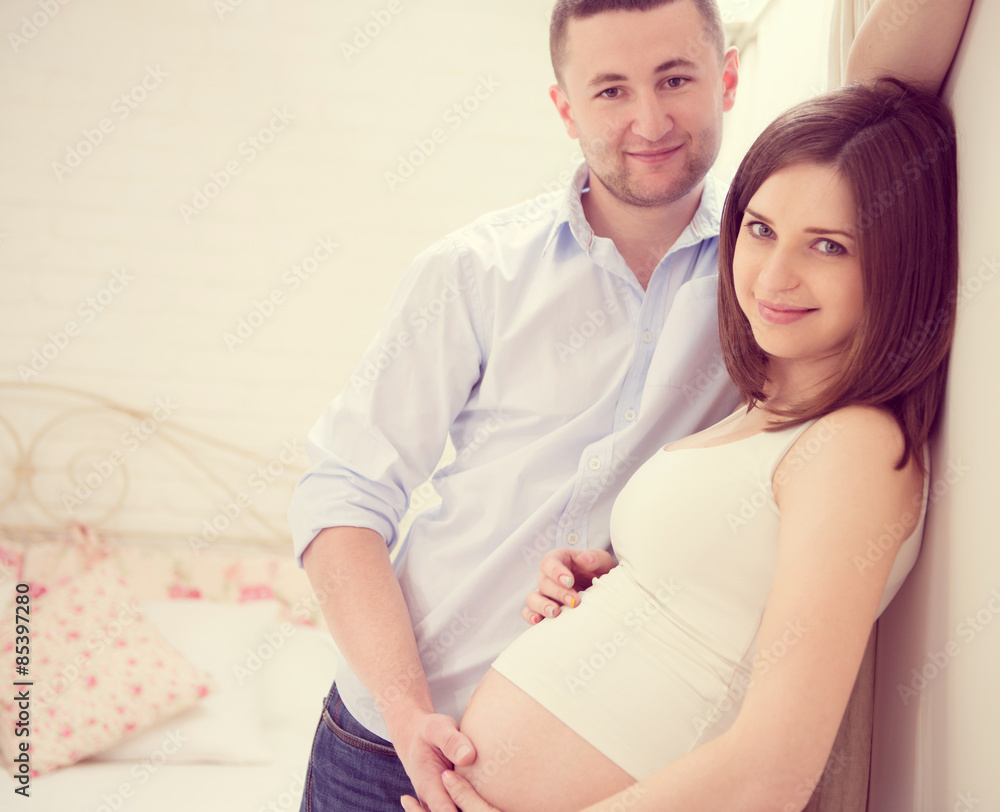 Happy young pregnant couple Happy young pregnant couple
