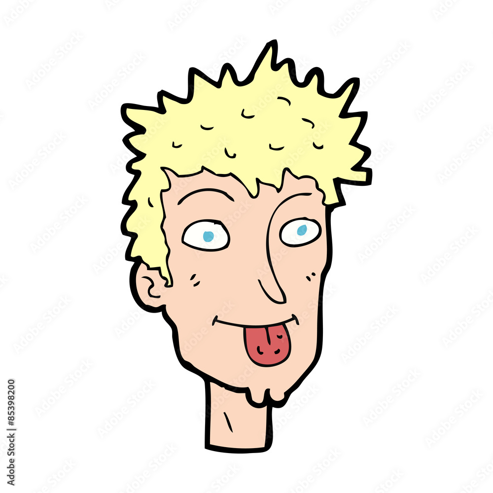 cartoon man sticking out tongue cartoon man sticking out tongue