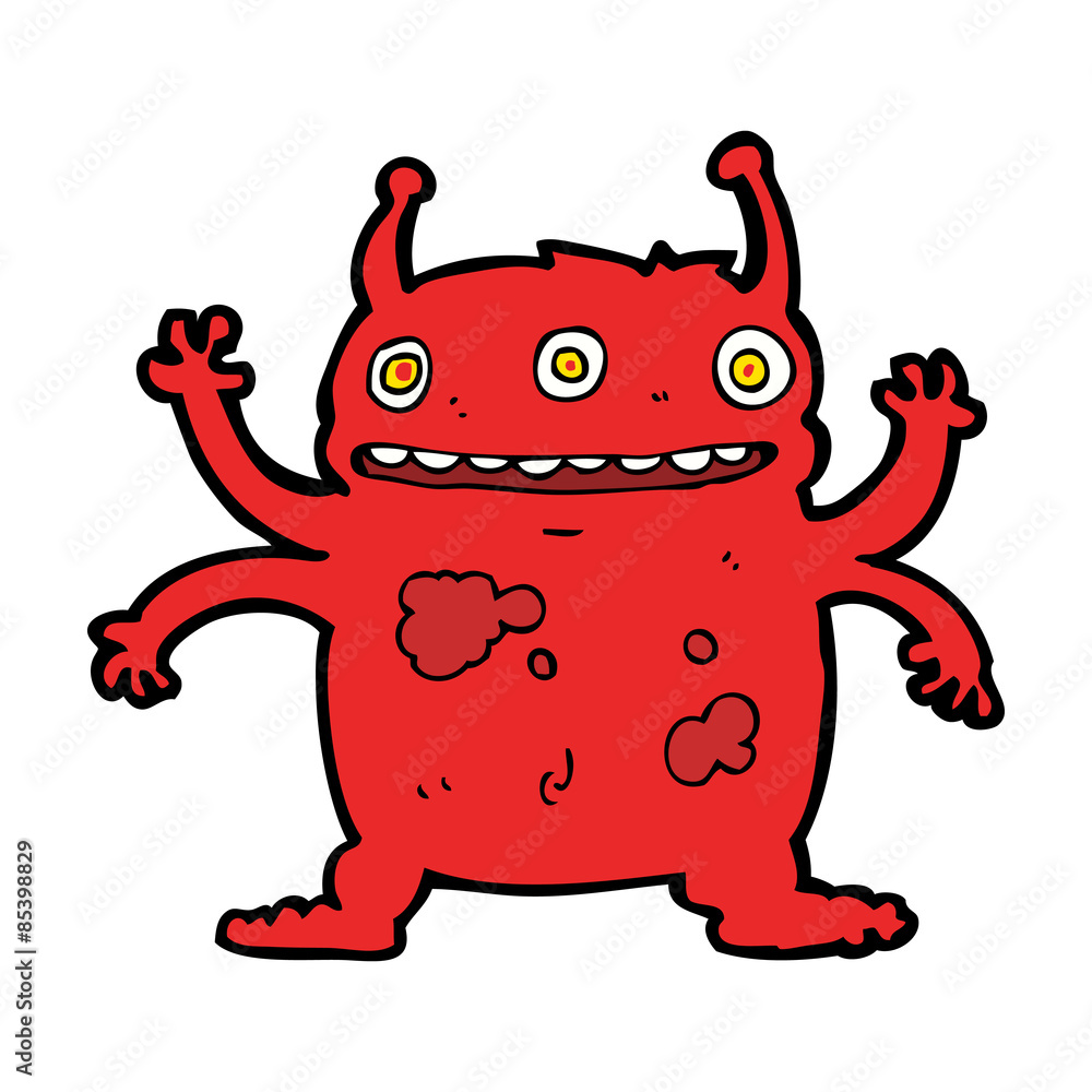 Fototapeta premium cartoon alien monster