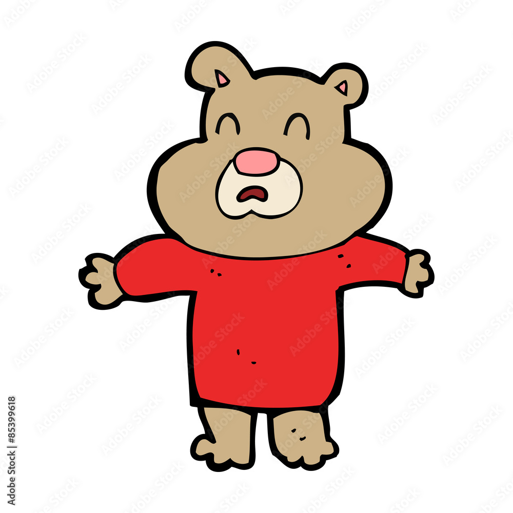 Obraz premium cartoon unhappy bear