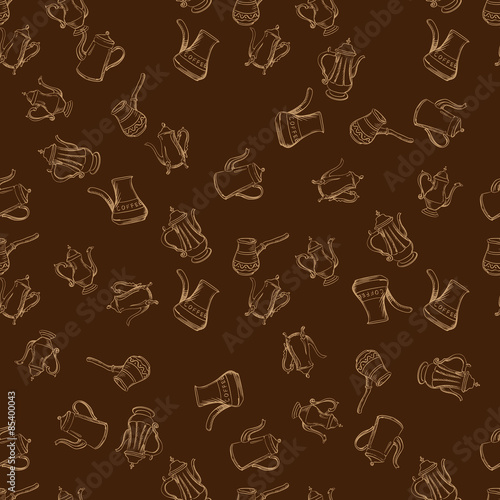 coffee seamless pattern