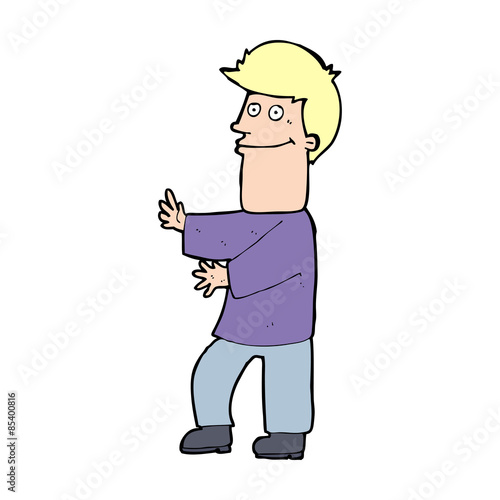 cartoon man gesturing
