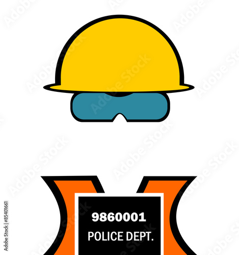 mugshot of construction worker wearing hard hat