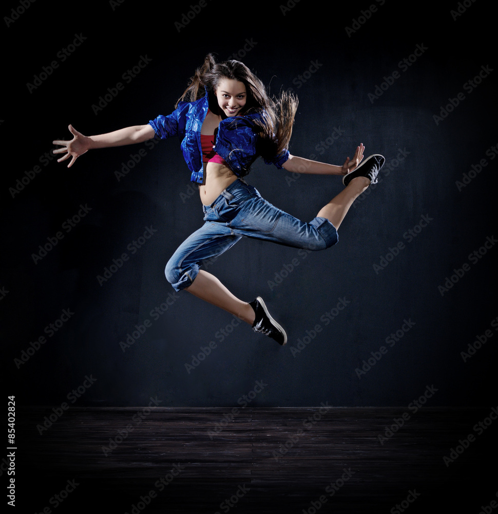 Girl modern dancer (dark version)