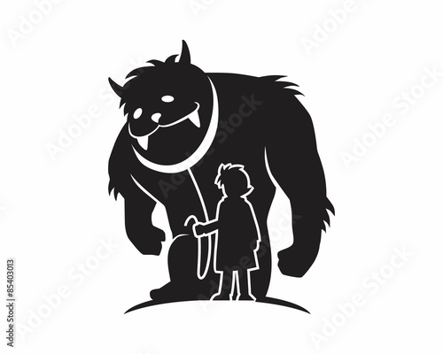 mysterious black monster mysterious figure