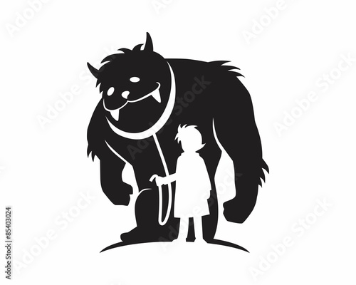 mysterious black monster mysterious figure