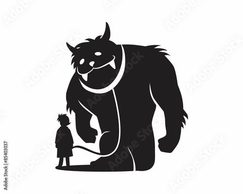 mysterious black monster mysterious figure