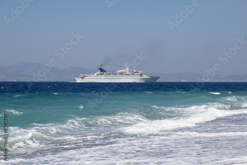 The Aegean Sea. Coast of the Aegean Sea on a Greek island of Kos.