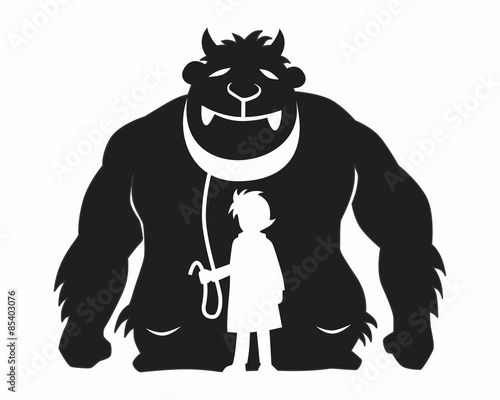 mysterious black monster mysterious figure