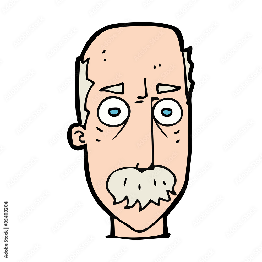 cartoon man with mustache