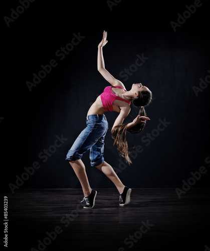 Girl modern dancer (dark version)
