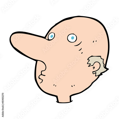 cartoon balding man