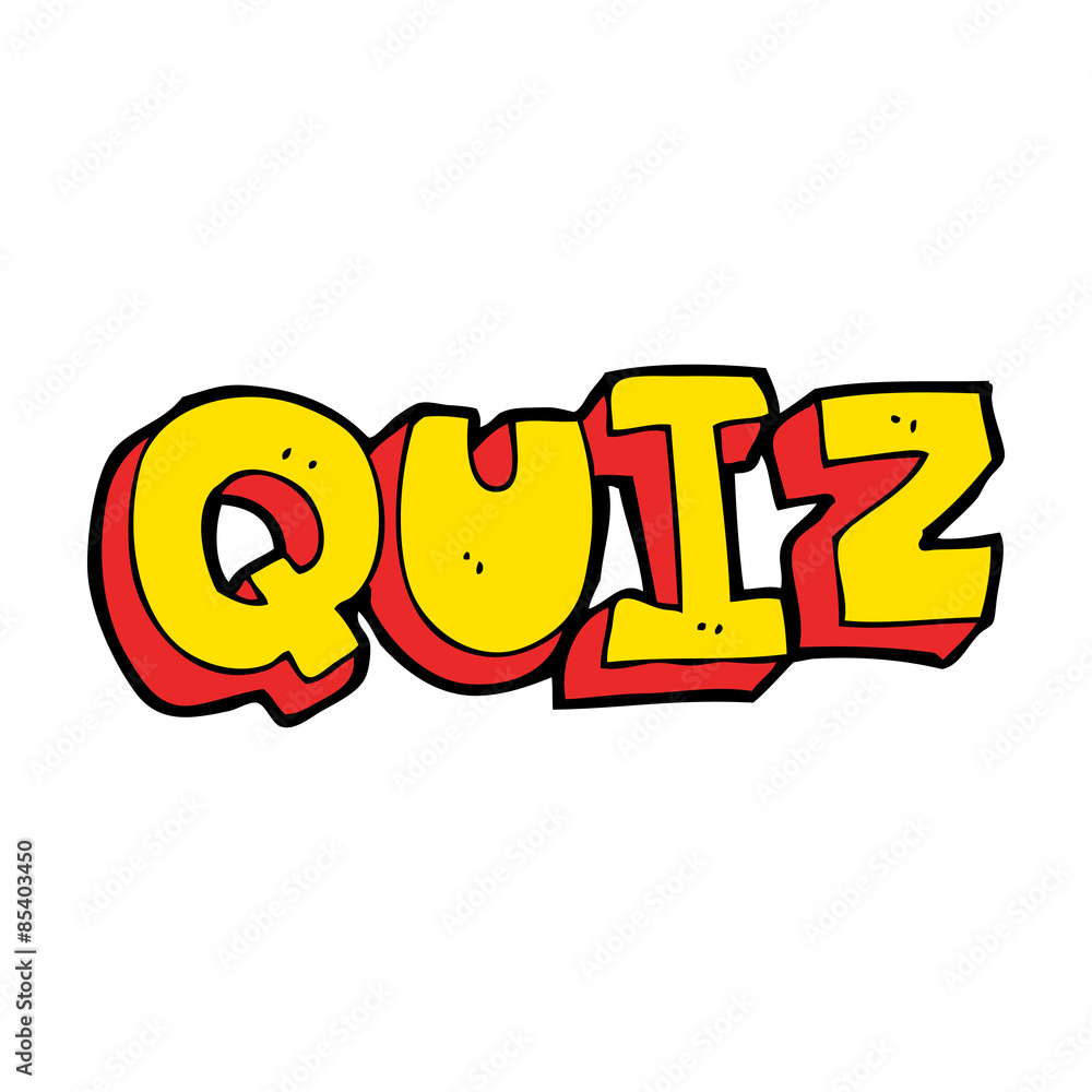 cartoon quiz sign cartoon quiz sign