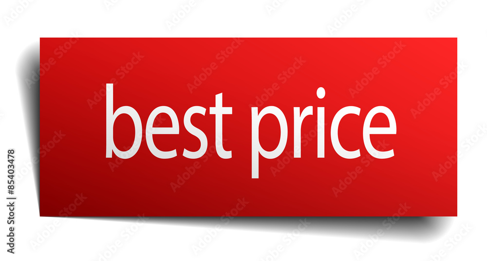 best price red paper sign isolated on white best price red paper sign isolated on white