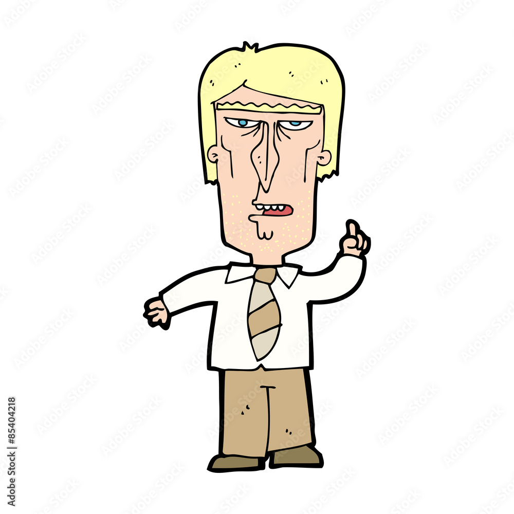 Obraz premium cartoon grumpy boss