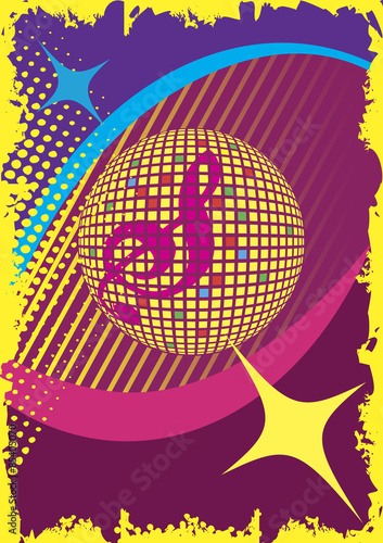 Abstract dance poster.Party and music club.Music background.