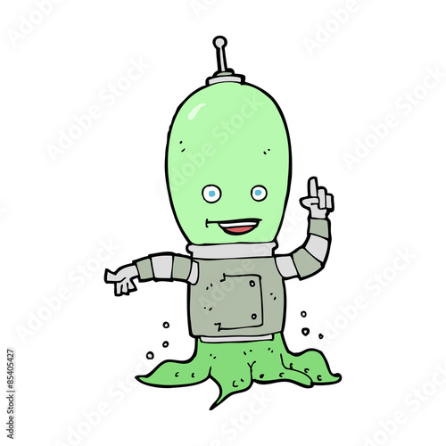 cartoon alien spaceman