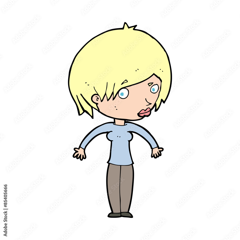 cartoon woman shrugging cartoon woman shrugging
