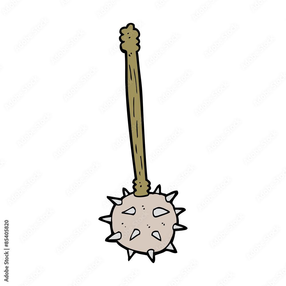 Fototapeta premium cartoon medieval mace