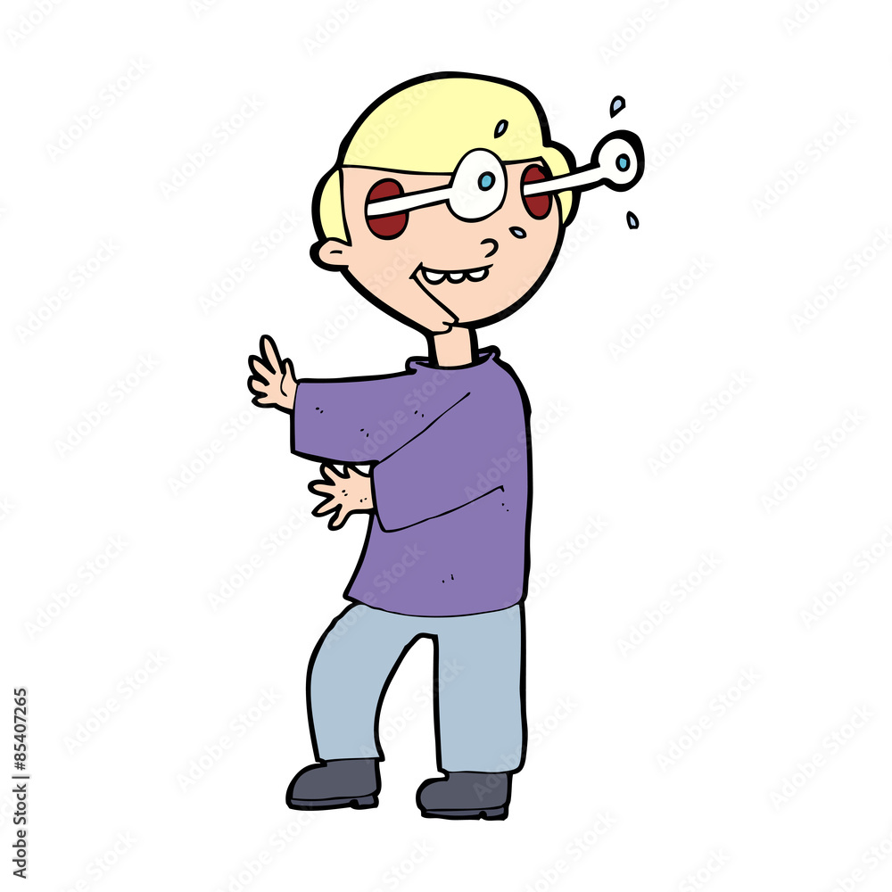 cartoon boy with popping out eyes cartoon boy with popping out eyes