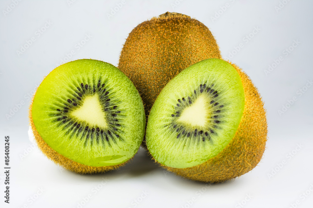 kiwi on white background