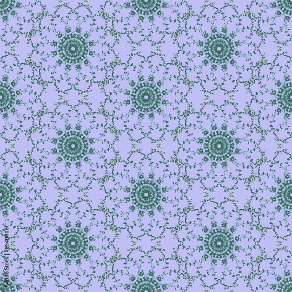 Print Seamless Pattern. Mandala Flowers with blue background. Print Seamless Pattern. Mandala Flowers with blue background.
