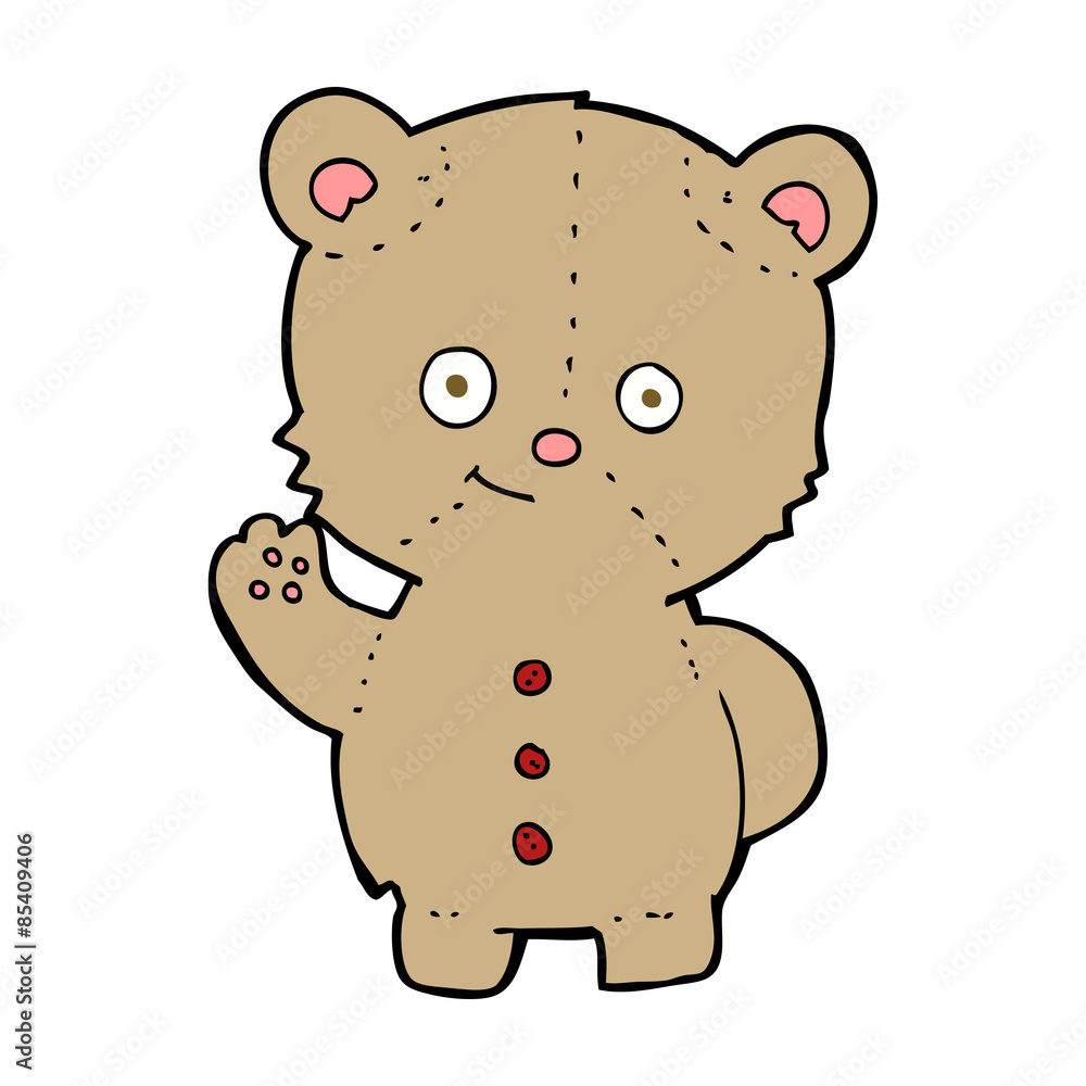 cartoon teddy bear waving cartoon teddy bear waving