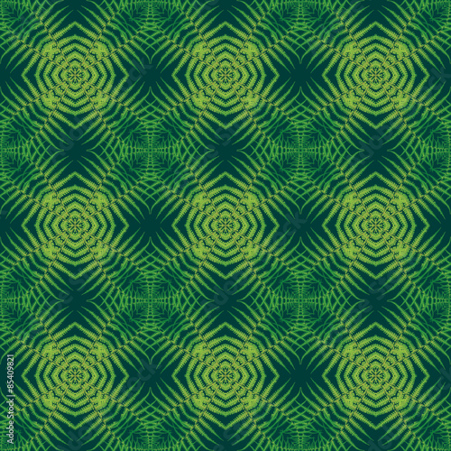 Print Seamless Pattern. Mandala Flowers with blue background.