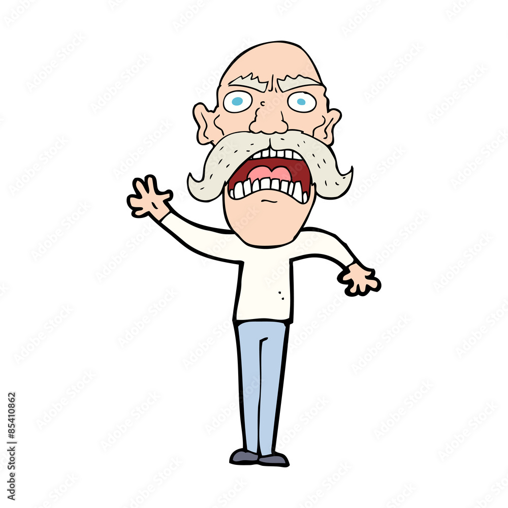 cartoon angry old man cartoon angry old man