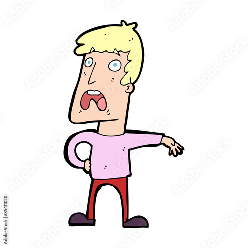 cartoon complaining man