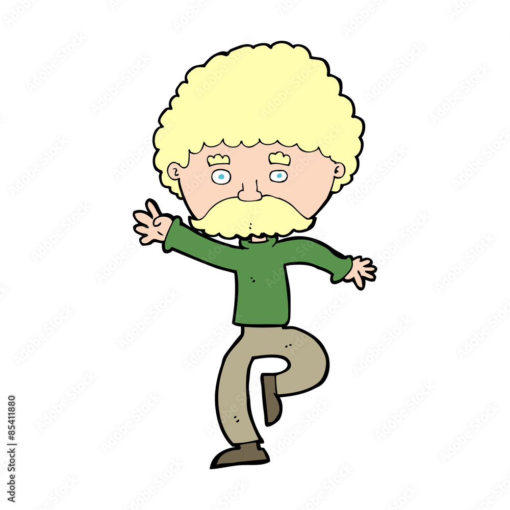 cartoon mustache man disco dancing cartoon mustache man disco dancing