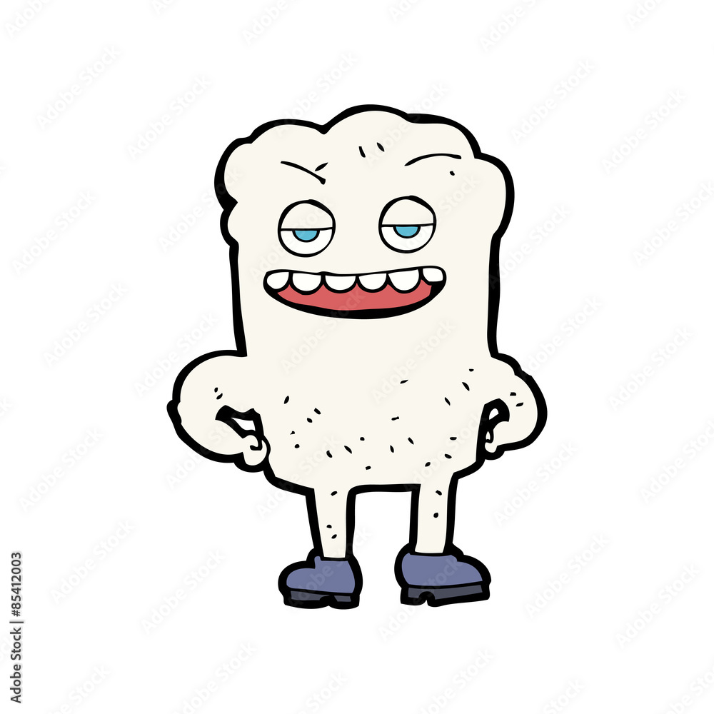 Fototapeta premium cartoon tooth looking smug