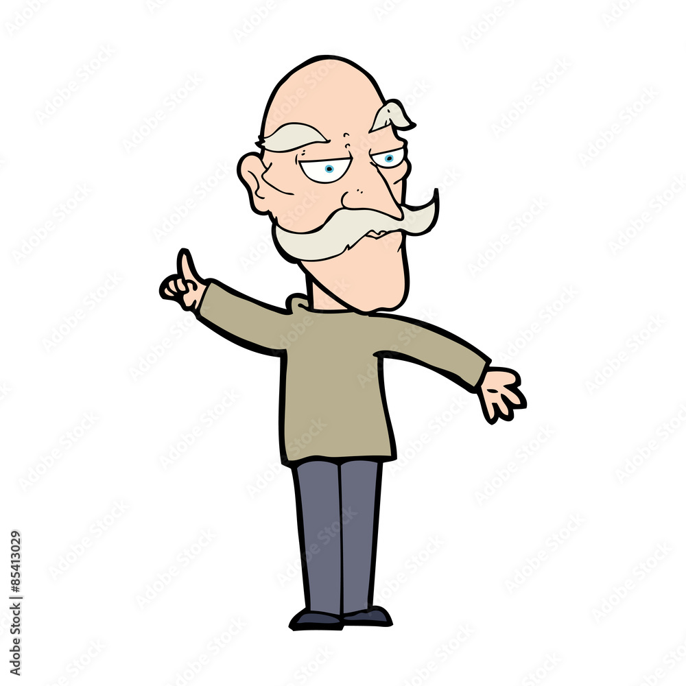 cartoon old man telling story cartoon old man telling story