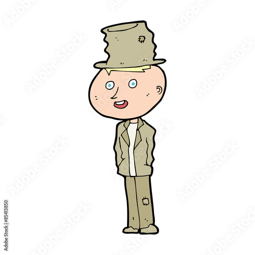 cartoon funny hobo man