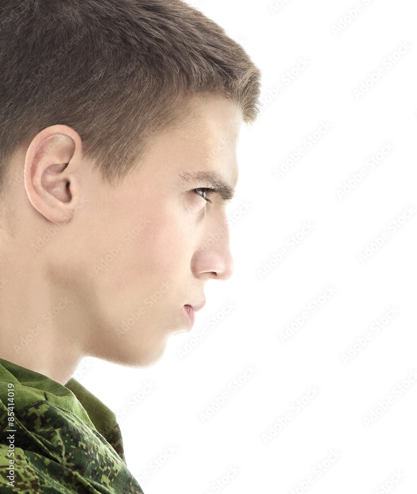 Obraz premium Military Man Portrait