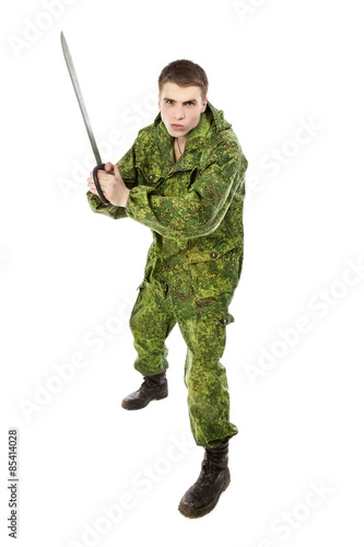 Military Man With Blade