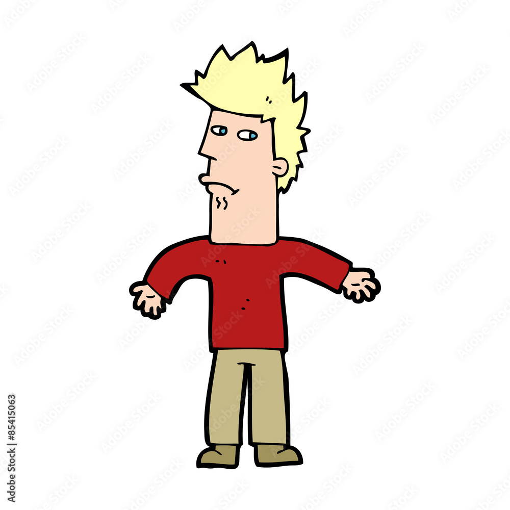 cartoon confused man cartoon confused man