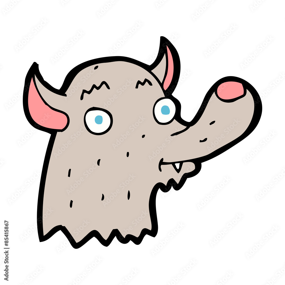 Obraz premium cartoon happy wolf