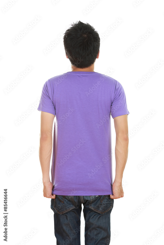 man with blank t-shirt man with blank t-shirt