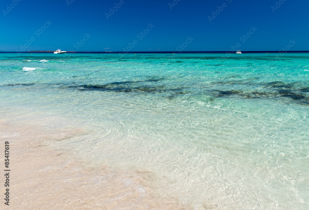 Turquoise and transparent water. Holiday concept