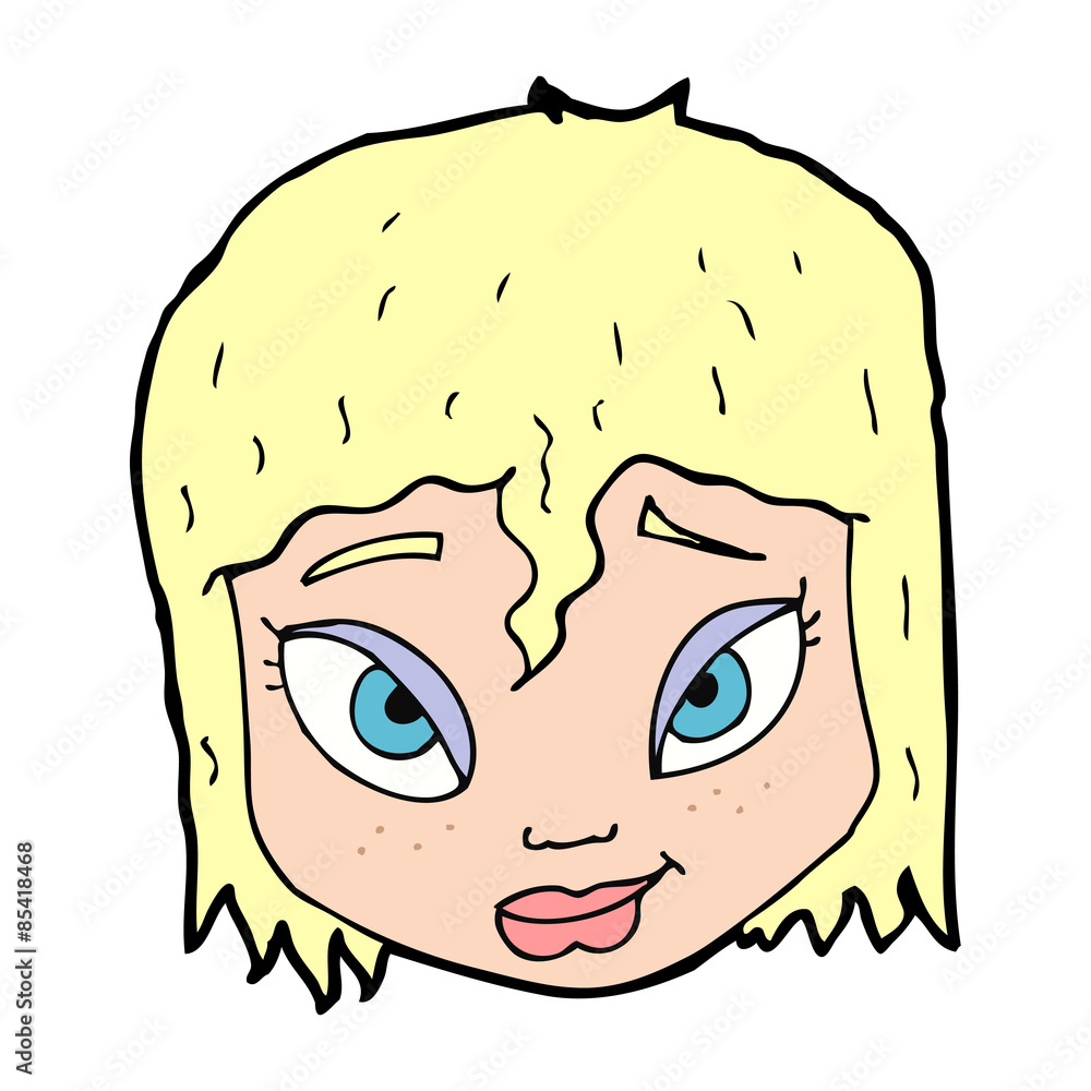 cartoon female face cartoon female face