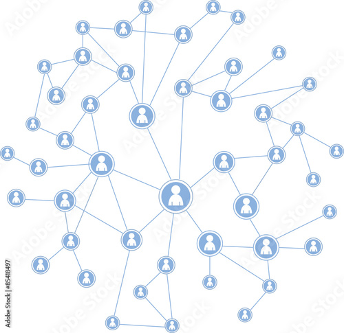 social media graphic / illustration - people connections / network