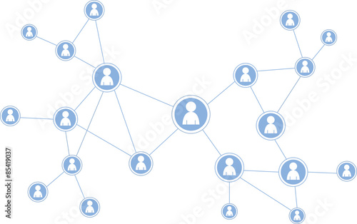 social media graphic / illustration - people connections / network