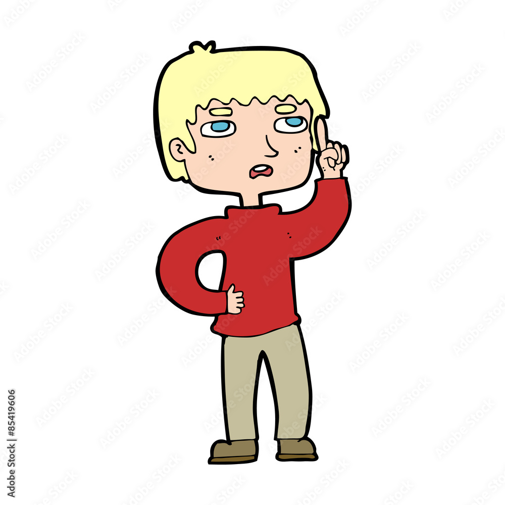 cartoon boy with question cartoon boy with question