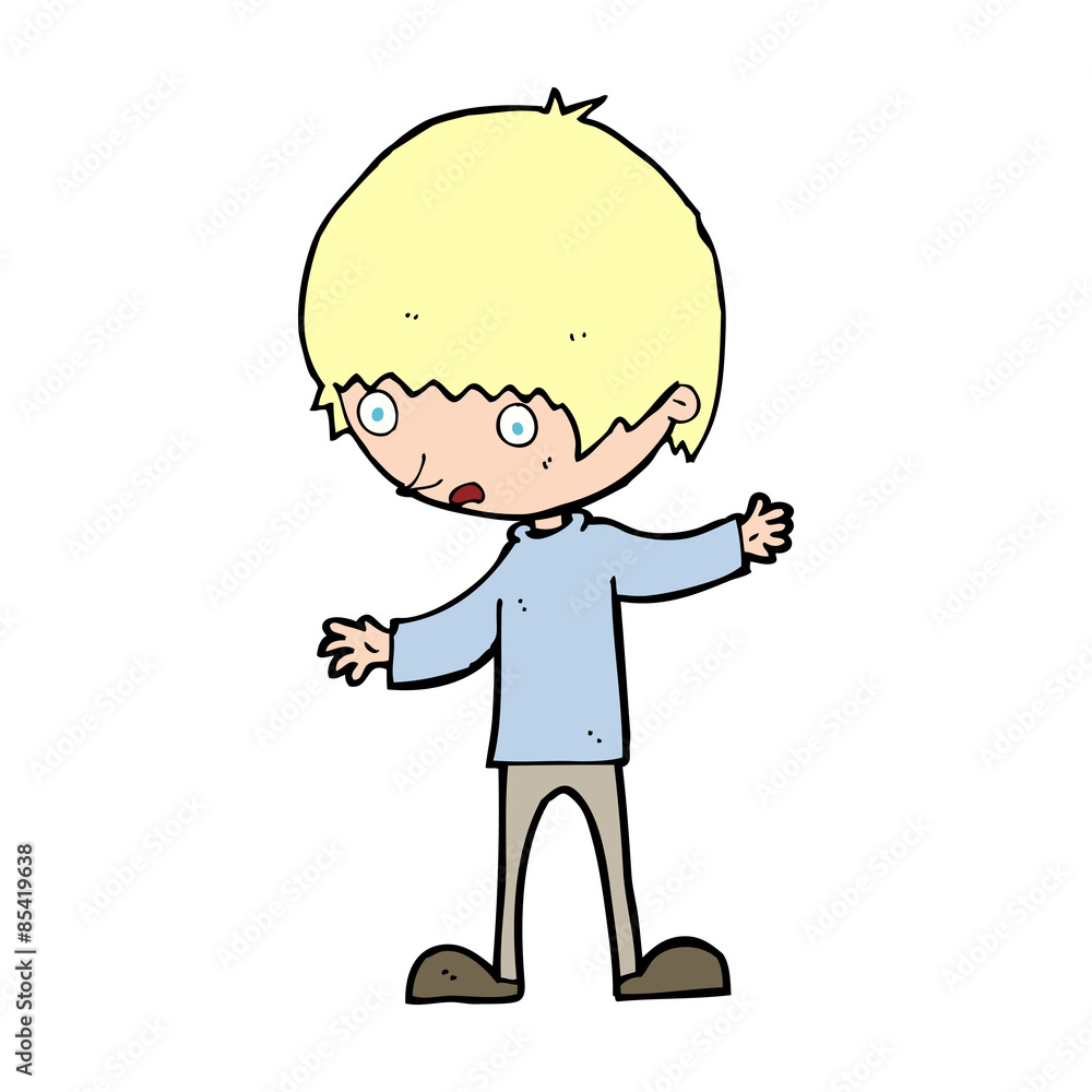 cartoon boy with outstretched arms cartoon boy with outstretched arms