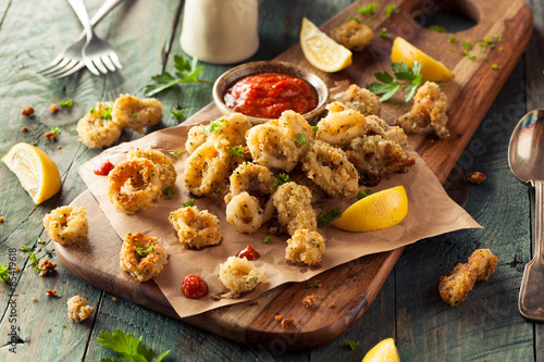 Canvastavla Homemade Breaded Fried Calamari