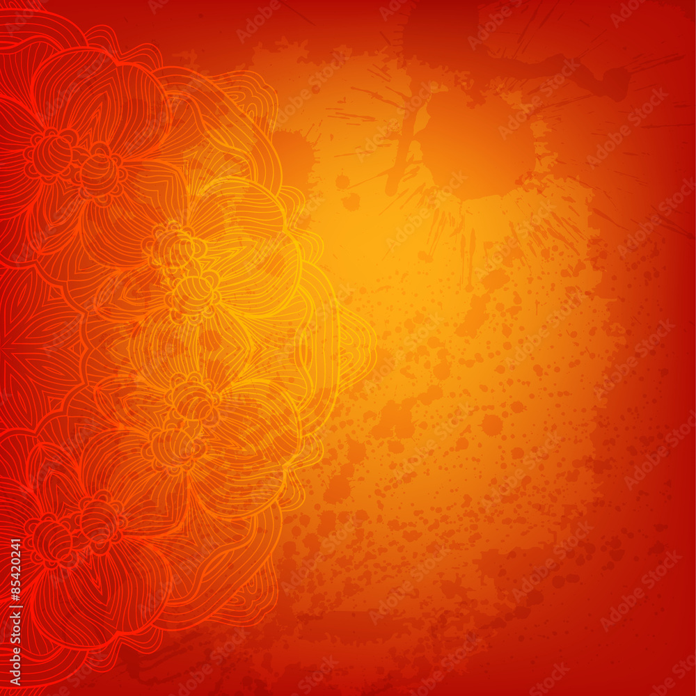 Bright abstract vector card with an arabesque Bright abstract vector card with an arabesque