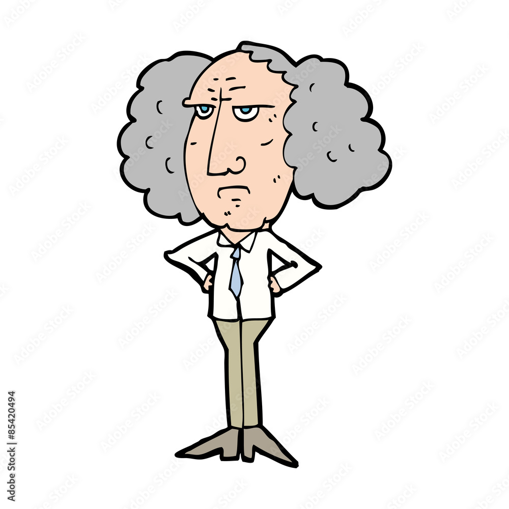 cartoon big hair lecturer man cartoon big hair lecturer man