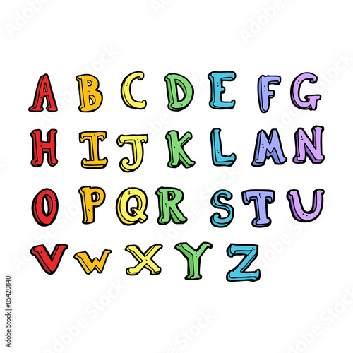 cartoon alphabet