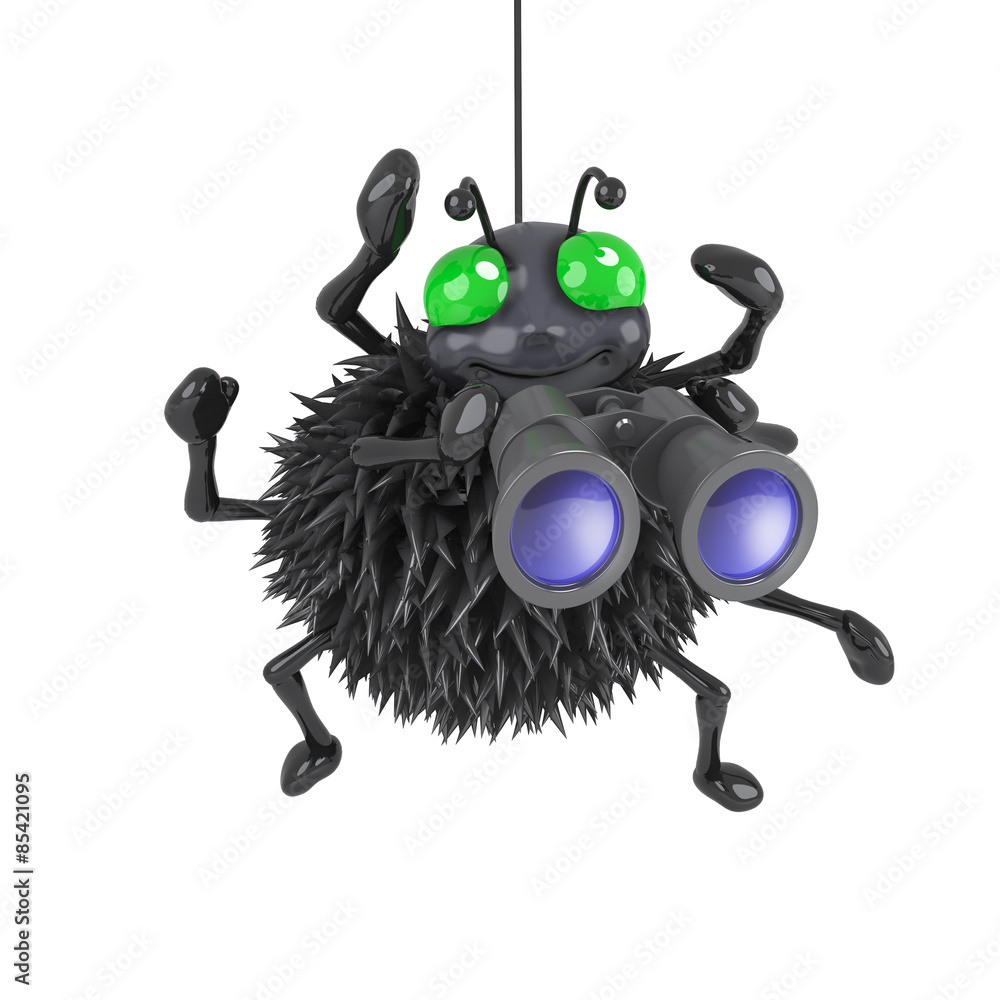3d Spider has binoculars 3d Spider has binoculars